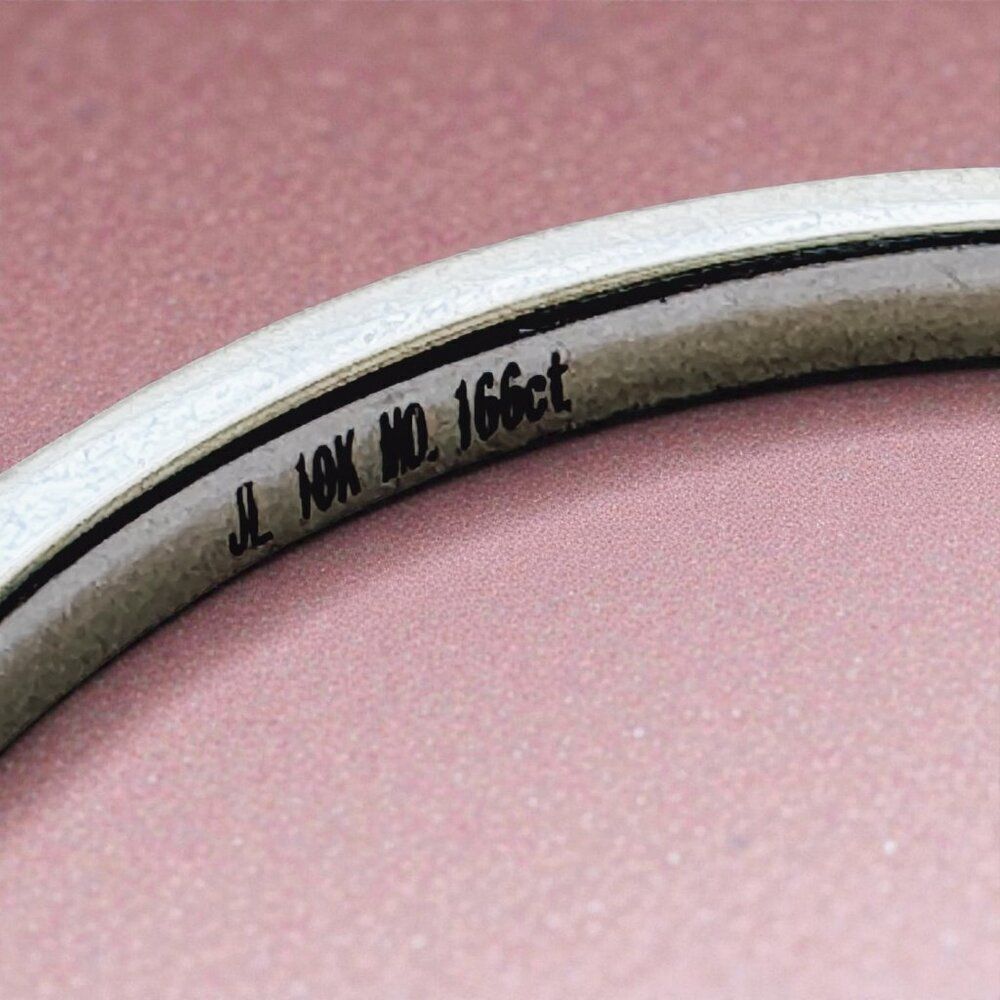 10K White Gold Diamond Ring -1/3CT T.W. -Size 5- Fairytale Scroll Wedding Ring - Picture 11 of 16